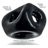 Oxballs Tri-Sport XL Black Rubber Cock and Ball Sling - Model TSXL-001 - For Men - Enhances Pleasure and Provides Support - Adult Naughty Store