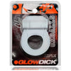 Oxballs Glowdick C-Ring Clear Ice - Ergonomic Curved LED Cock Ring for Men's Sensual Pleasure - Adult Naughty Store