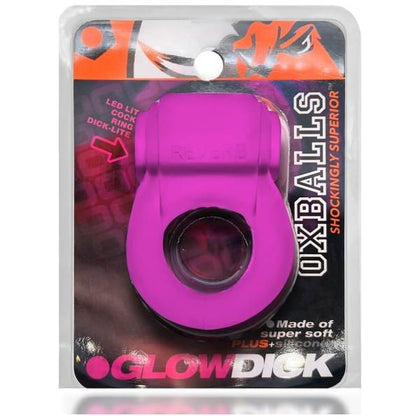 Oxballs Glowdick C-Ring Pink Ice LED Cock Ring for Men - Enhance Pleasure and Captivate with Vibrant Illumination