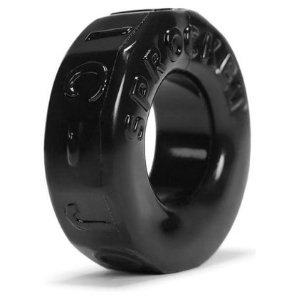 Oxballs Sprocket Cock Ring Black - The Ultimate Elastic Pleasure Enhancer for Men