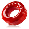 Oxballs Atomic Jock Sprocket Cockring TPR Red - Powerful Pleasure Enhancer for Men - Adult Naughty Store