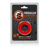 Oxballs Atomic Jock Sprocket Cockring TPR Red - Powerful Pleasure Enhancer for Men - Adult Naughty Store