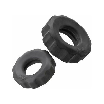 Oxballs Hunkyjunk COG 2-Size C-Ring Tar-Stone: Premium Silicone Cock Ring Set for Enhanced Pleasure