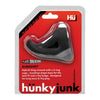 HunkyJunk Slingshot 3 Ring Teardrop Cock Sling - Model SJ-001 - For Men - Enhances Pleasure - Tar Black