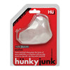 HunkyJunk Clutch Cock & Ball Sling - Model CJ-200 - Unisex - Enhances Pleasure - Ice Clear