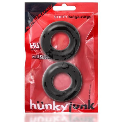 Oxballs Stiffy 2-Pack C-Rings Tar Ice - Premium Silicone Cock Rings for Hunky Big Play - Model S2CTI - Male - Enhances Stamina and Pleasure - Ice Blue