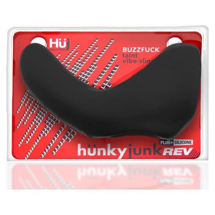 Oxballs Hunky Junk Buzz Fuck Tar Ice Vibrating Cock Ring - Model X123 - For Men - Intense Taint Stimulation - Black