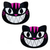 Pastease Black & Pink Cheshire Kitty Cat Nipple Pasties - Sensual Pleasure Enhancers for Women - Handmade in the USA - Model: O/S - Adult Naughty Store