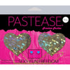 Pastease Brand Gold Shattered Disco Ball Heart with Gold Chains Pasties - Sensual Lingerie Accessory for Women - Model: GDH-001 - Enhance Pleasure and Style with these Glamorous Nipple Covers - Adult Naughty Store