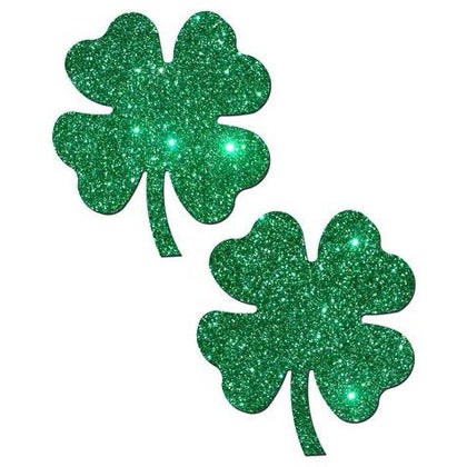 Four Leaf Clover Shamrock Green Pasties O-S by Pastease - Handmade in the USA - Medical Grade - Waterproof - Latex Free - Skin Safe Adhesive - Perfect for Saint Patrick's Day Celebrations - Unleash Your Sexy Side with These Exquisite Green Pasties
