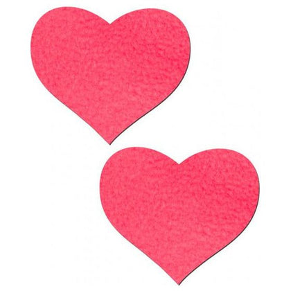 Pastease Heart Neon Pink Pasties - Handmade in the USA - Medical-Grade, Waterproof, Latex Free - Skin Safe Adhesive - Sexy Fun Freedom for All Genders - O-S Size