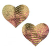 Pastease Love Gold Holographic Snake Print Pastel Tie Dye Heart Nipple Pasties - Adult Naughty Store