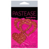 Pastease Glitter Peek A Boob Hearts Red Lingerie Pasties - Model RLP-001 - Women's Nipple Covers for Sensual Pleasure - Size 2.8