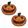 Pastease Brand Terrifying Jack-O-Lanterns Nipple Pasties - The Ultimate Halloween Pleasure Accessory for All Genders - Adult Naughty Store