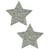 Rockstar Silver Glitter Star Pasties O-S - Sparkling Sensations for Daring Divas - Adult Naughty Store