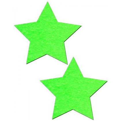 GlowStar Rockstar Neon Green Glow In The Dark Star Nipple Pasties - O-S, Handmade in the USA