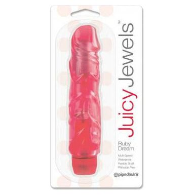 Juicy Jewels Ruby Dream Red Realistic Vibrator - The Ultimate Pleasure Experience for Women - Adult Naughty Store