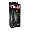 Real Pleasure Brand Real Feel Deluxe No. 7 Black 9-Inch Vibrating Dildo for Men and Women - Lifelike Skin, Wallbanger Suction Cup, Waterproof - Black - Adult Naughty Store