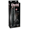 Realistic Pleasure Pro No.12 Black Vibrating Dildo for Men and Women - Lifelike 13.5