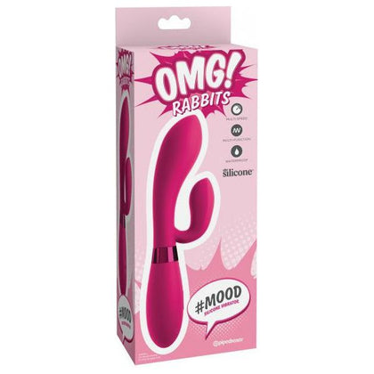 Pipedream Products OMG! Rabbit #Mood Silicone Vibrator - Model X123, Female, Dual Stimulation, Pink
