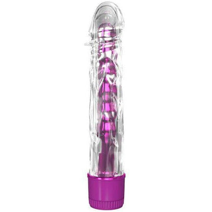 Classix Mr. Twister Pink Metallic Vibrator with TPE Sleeve - Model MT-500 - For All Genders - Intense Pleasure for Vaginal or Anal Stimulation - Crystal Clear with Shiny Metallic Finish