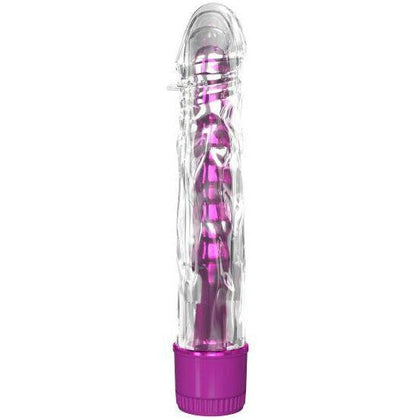 Classix Mr. Twister Pink Metallic Vibrator with TPE Sleeve - Model MT-500 - For All Genders - Intense Pleasure for Vaginal or Anal Stimulation - Crystal Clear with Shiny Metallic Finish - Adult Naughty Store