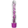 Classix Mr. Twister Pink Metallic Vibrator with TPE Sleeve - Model MT-500 - For All Genders - Intense Pleasure for Vaginal or Anal Stimulation - Crystal Clear with Shiny Metallic Finish - Adult Naughty Store