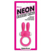 Introducing the SensaSilk Neon Rabbit Ring Vibrator - Model NR-2000: The Ultimate Pleasure Companion for Couples, Pink - Adult Naughty Store