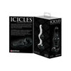 Icicles No. 74 Black Glass Massager - Luxurious Handcrafted Pleasure Wand for Sensual Stimulation and Temperature Play