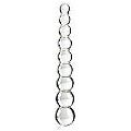 Icicles No 2 Glass Anal Beads Clear - Luxurious Hand Blown Glass Anal Beads for Sensual Pleasure - Model No. 2 - Unisex - Intense Anal Stimulation - Clear