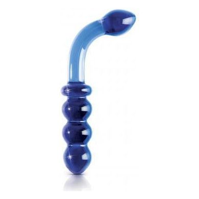 Icicles No.31 Hand Blown Glass Massager - Luxurious Glass Pleasure Wand for G-Spot and Prostate Stimulation - Unisex - Ribbed Texture - Clear