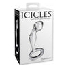 Icicles No. 46 Hand Blown Glass Butt Plug - Clear - Luxurious Anal Pleasure Toy for All Genders - Adult Naughty Store