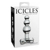 Icicles No 47 Glass Massagers Beaded Probe - Luxurious Hand-Blown Glass Butt Plug for Sensational Pleasure - Model 47 - Unisex - Anal Stimulation - Crystal Clear - Adult Naughty Store