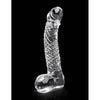 Icicles No 61 Glass G-Spot Dildo - Clear Glass, Non-Vibrating, Handcrafted Pleasure for Women - Adult Naughty Store