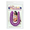 Lucky Lady Dual Stimulator Purple Double Dong - The Ultimate Pleasure Experience for Women, Offering Simultaneous Vaginal and Anal Stimulation - Adult Naughty Store