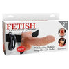 Fetish Fantasy Series 7-Inch Vibrating Hollow Strap-On with Balls - Beige - Adult Naughty Store