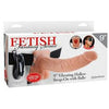 Fetish Fantasy Series 9-Inch Vibrating Hollow Strap On with Balls - Beige: The Ultimate Pleasure Enhancer for Men and Couples