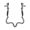 Fetish Fantasy Adjustable Nipple Chain Clamps - Intensify Pleasure with the Black Protrusion Prodigy NP-300 for All Genders