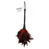 Frisky Feather Duster Red - Sensual Feather Tickler for Intimate Pleasure - Adult Naughty Store