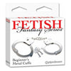 Fetish Fantasy Beginners Metal Cuffs - Premium Restraint Toy for Sensual Exploration, Model MF-1001, Unisex, Wrist and Ankle Pleasure, Silver - Adult Naughty Store