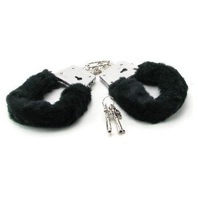 Fetish Fantasy Beginner's Furry Cuffs - Black: Soft and Sensual Restraints for Couples - Adult Naughty Store