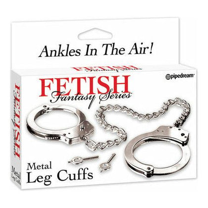 Fetish Fantasy Series Leg Cuffs - Premium Steel Bondage Restraints for Sensual Pleasure - Model: FFSLC-001 - Unisex - Ankle Constraint for Intimate Exploration - Sleek Silver