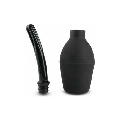 Fetish Fantasy Series Curved Douche/Enema Black - Model FD-001: Ultimate Pleasure for Intimate Cleansing and Sensual Exploration - Adult Naughty Store