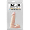 Basix Rubber Works 6 Inch Dong - Realistic Silicone Dildo Model RWD-6 - Unisex - Intense Stimulation - Jet Black - Adult Naughty Store