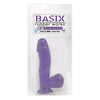 Basix Rubber Works 6.5-Inch Purple Dong Suction Cup - Premium Unisex PVC Pleasure Toy - Adult Naughty Store