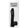 Pipedream Basix 10in W-Suction Cup Black Realistic Dildo - The Ultimate Pleasure for All Genders - Adult Naughty Store