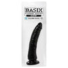 Basix Rubber 7 inches Slim Dong With Suction Cup Black - Premium USA-Made Realistic Dildo for Intense Pleasure and Hands-Free Fun