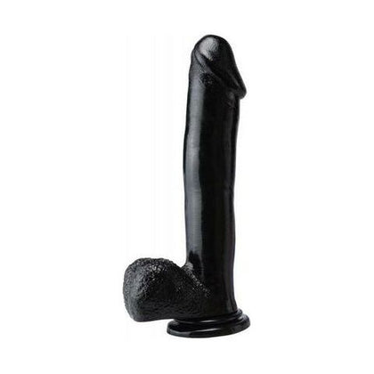 Basix Rubber Works 12 Inch Dong with Suction Cup - Black, Phthalate-Free and Latex-Free