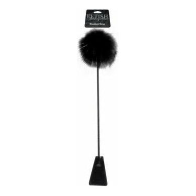 Fetish Fantasy Series Limited Edition Feather Crop - Versatile Tickler, Whip, and Riding Crop for Sensual Pleasure - Model FFS-001 - Unisex - Intimate Stimulation - Alluring Black