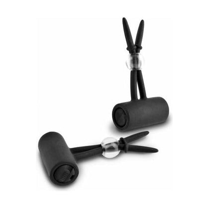 Fetish Fantasy Limited Edition Vibrating Silicone Nipple Lassos Black - Powerful Hands-Free Stimulation for All Genders, Intense Nipple Pleasure Experience, Model Name and Number Included